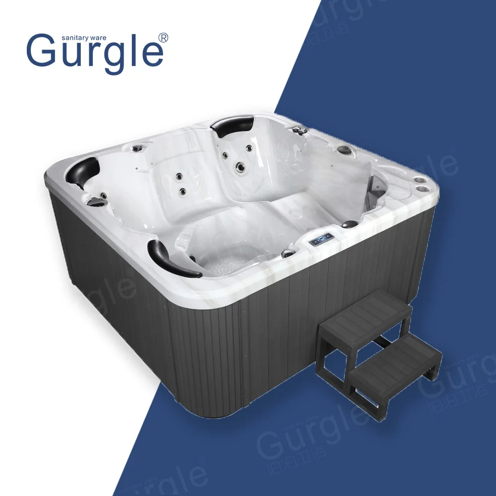 حوض استحمام ساخن في الهواء الطلق كسول أحواض سبا بركة Jacuzier دوامة تدليك حوض الاستحمام #5