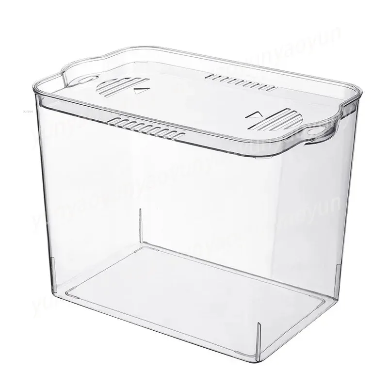 

Самоочищающийся аквариум с уникальной прозрачной пластиковой чашей для рыбок, не требующий замены, от поставщика, для мини-рыбоводства