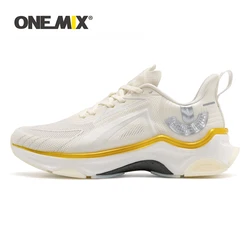 ONEMIX-Zapatillas deportivas de alta rebote para hombre, zapatos de entrenamiento cómodos, transpirables, resistentes al desgaste, protección para correr