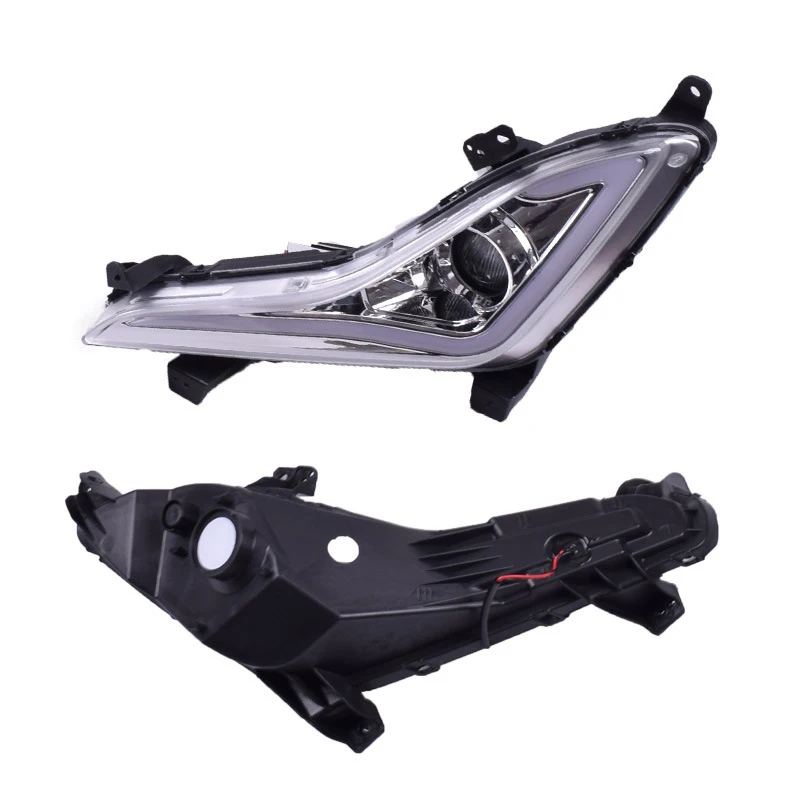 LED Daytime Running Lights DRL Fog Lamp Cover Case for Hyundai Elantra Sedan 2014 2015 2016 With Turn Signal Yellow