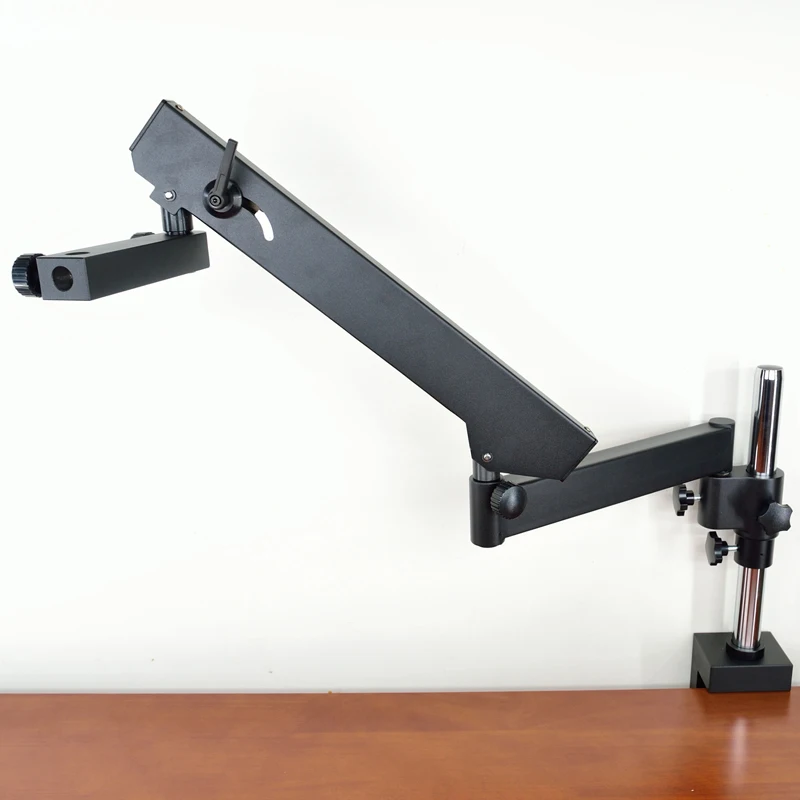 Articulating Arm Pillar Clamp Microscope Stand For  Stereo Zoom Microscope  Holder Bracket 76mm