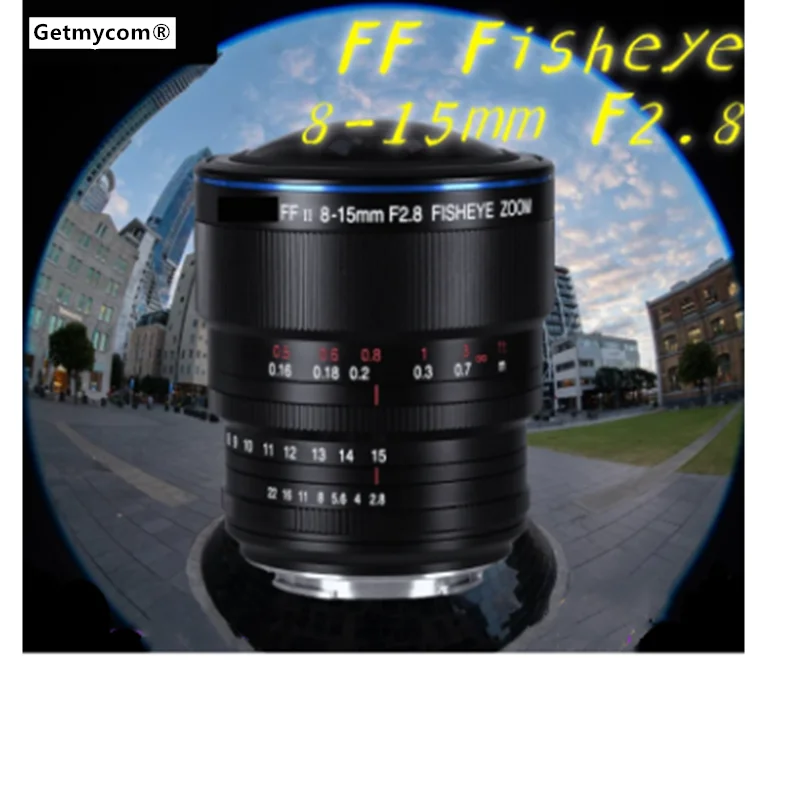 

Для Venus Optics Laowa 8-15 мм F/2,8 Объектив с зумом «рыбий глаз» Широкоугольный полнокадровый объектив с ручной фокусировкой для Sony E для Canon RF для Nikon