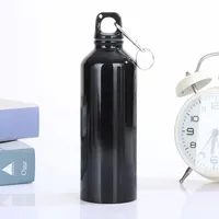 750mL Water Bottles with Carabiner Portable Aluminum Water Bottle Reusable Leakproof Water Jug For Hiking Travel Outdoor Sports