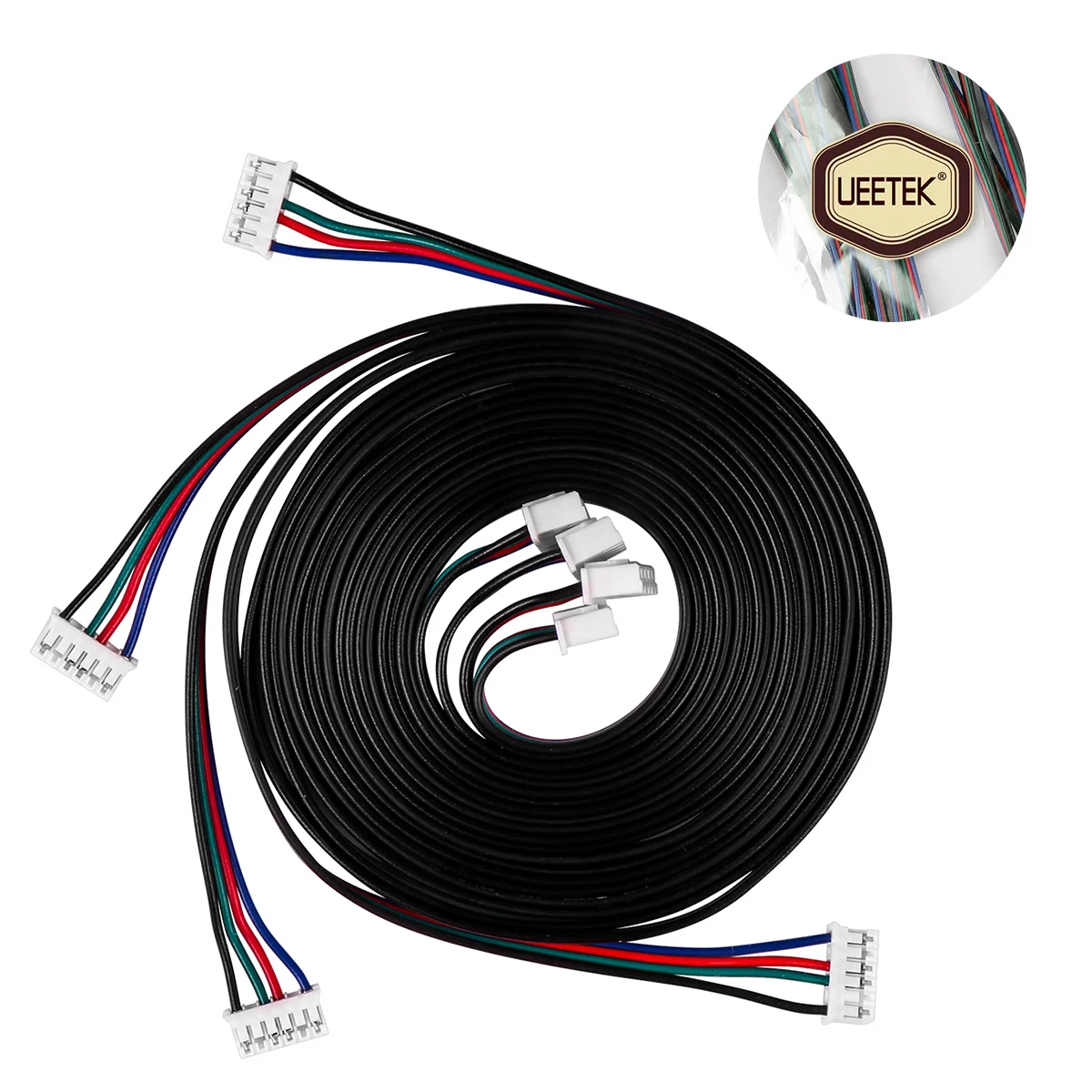 

4 шт. кабель шагового двигателя, прочный .54, 4-контактный на 6-контактный провод, совместимые с аксессуарами для 3D-принтеров, высокая производительность