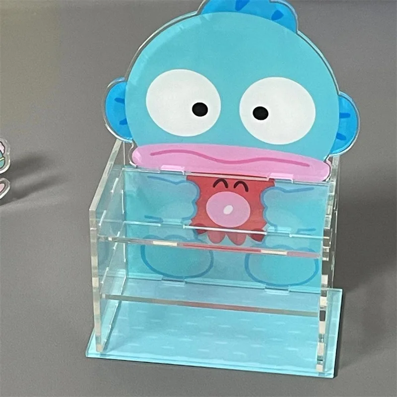 New Sanrio Blue Mermaid Hanton Storage Rack Cartoon Mermaid Hanton Student Acrylic Storage Rack Desktop Organizer Pen Holder