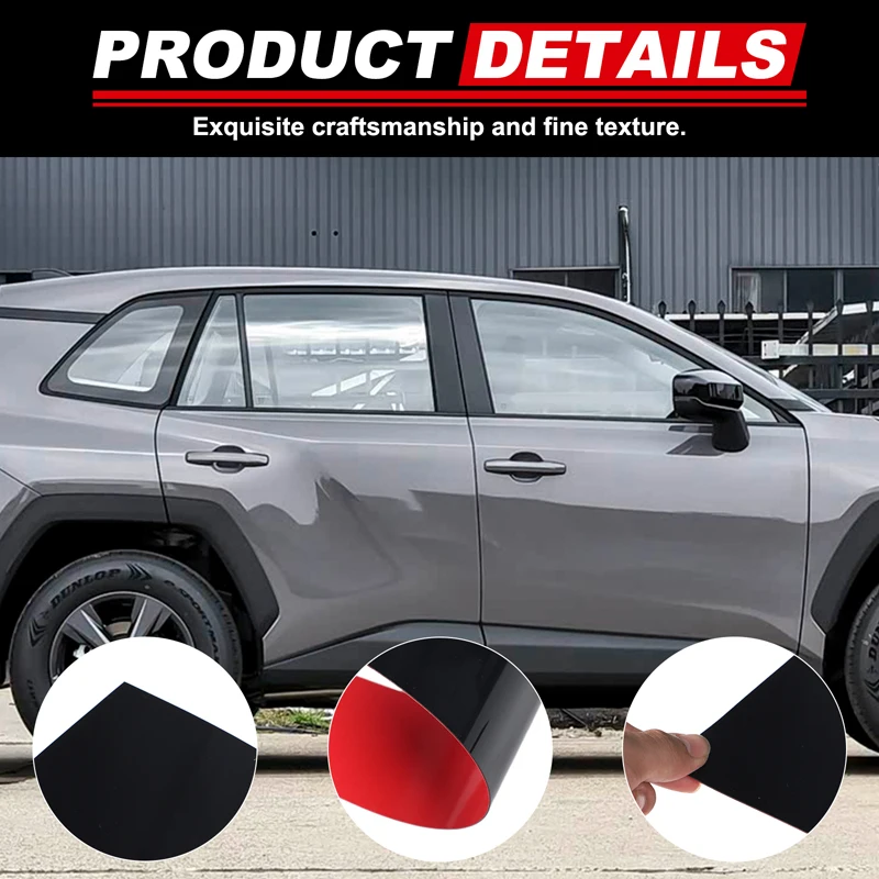PC Car Window BC Pillar Post Vinyl Stickers Window Column Stickers Trim Decoration Accessories For Toyota RAV4 RAV 4 2026+