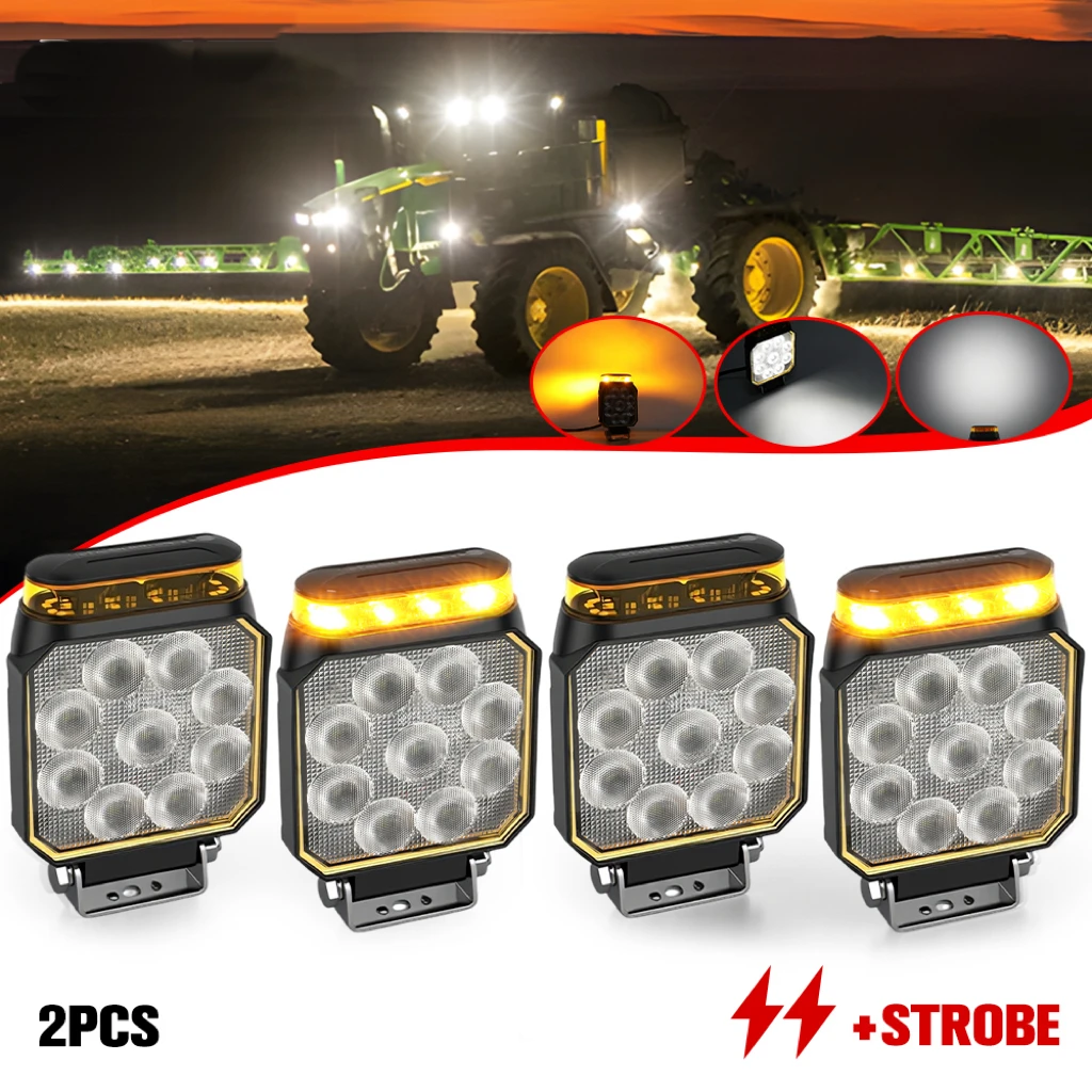 Braveway 4-Zoll-LED-Arbeitsscheinwerfer, blinkend, DRL, Geländewagen-Scheinwerfer, Flutlicht, 3500 K, Nebelscheinwerfer, IP68, ATV, SUV, 4 x 4, 12 V, 24 V