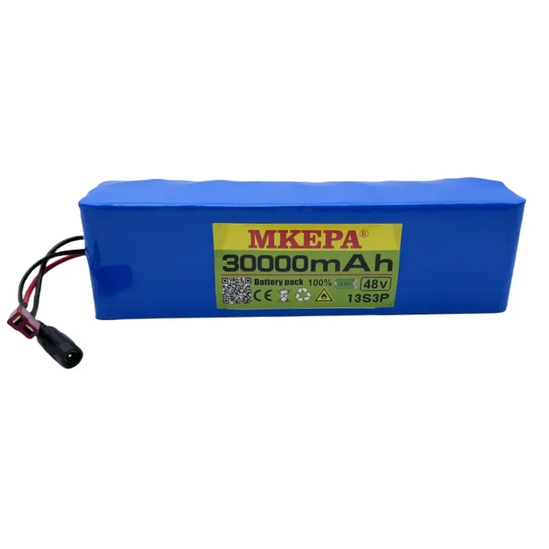 48V Hoge Capaciteit 48V baterai 48V 30000mAh 1000W 13S3P Lithium-Ion Accu Voor 54.6V e-bike elektriste Fiets skuter Met Bms