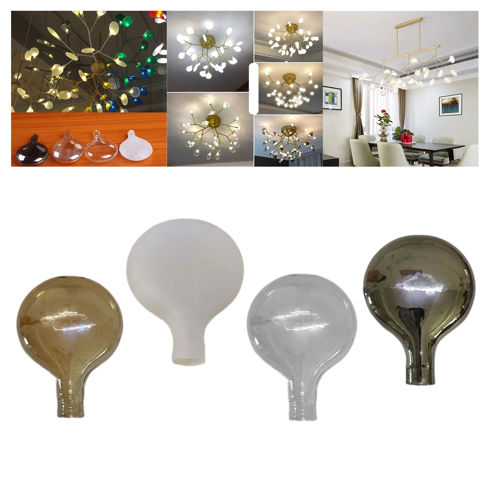 Glass Lampshade Elegant Minimalistic Living Room Decors Replacement Light Cover for Wall Sconces Pendant Chandelier Floor Lamp