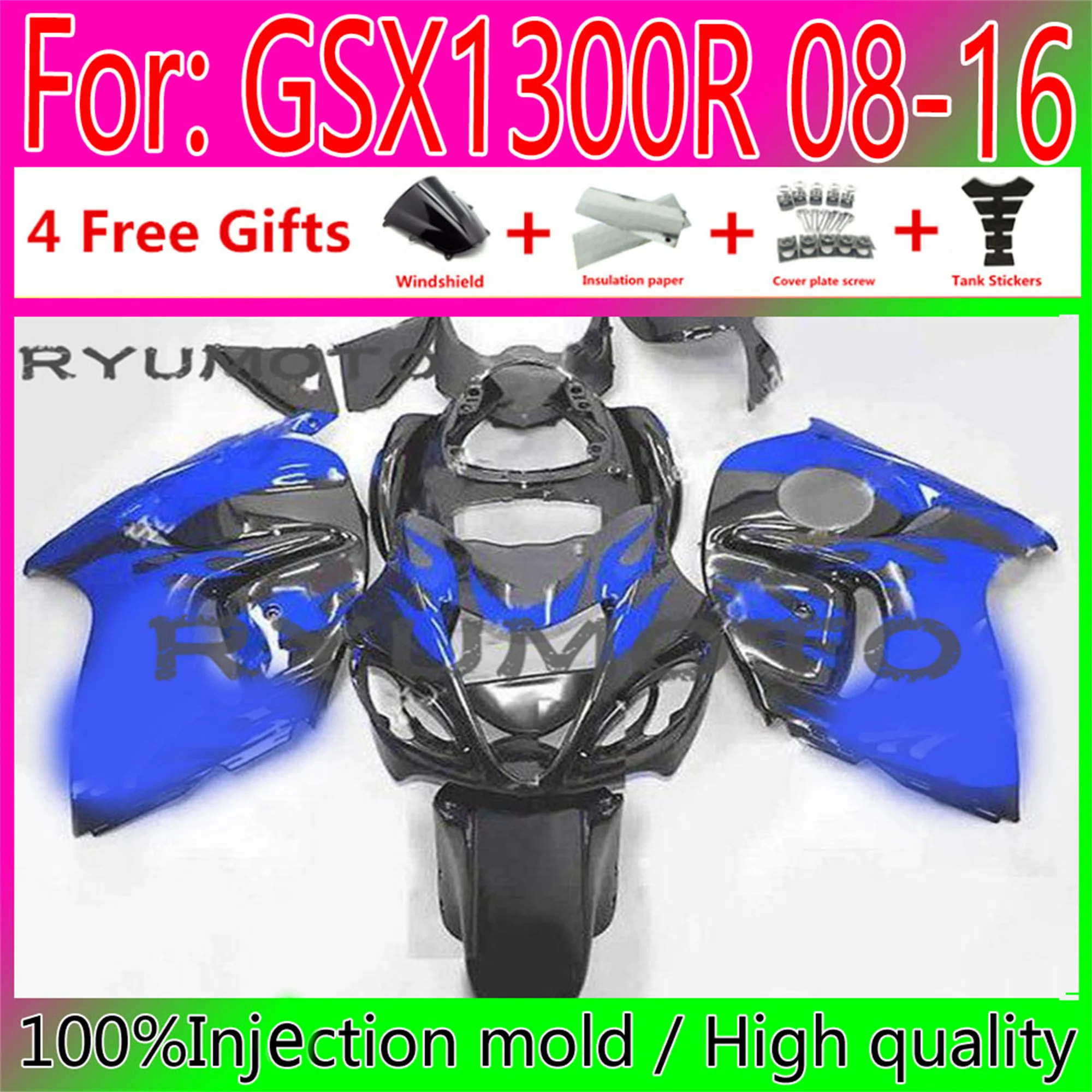 

Motorcycle HAYABUSA Fairings Tank Cover for Suzuki GSXR1300 08 09 10 Bodywork GSX1300R GSXR 1300 2008 2016 ABS Fairing