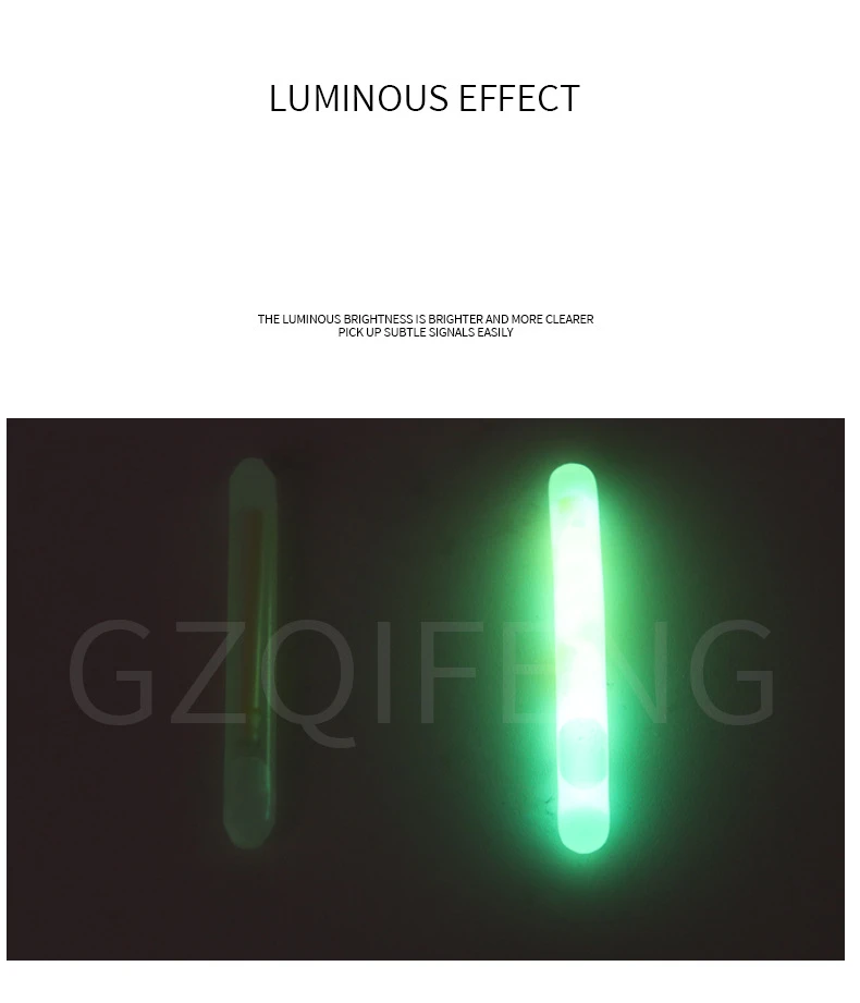 ZYZHE 250 Stück/Box Angeln Leuchtstäbe 3x25mm/4,5x37mm Angelpose Luminöse Leuchtstäbe Nachtangeln Rutenlicht Angelzubehör – Detail 4