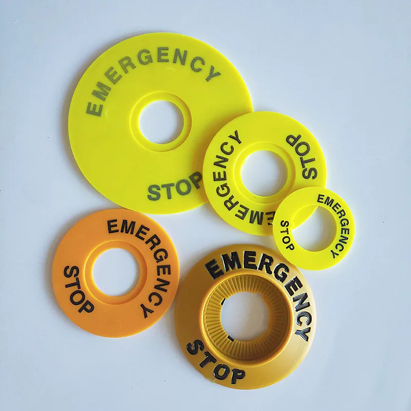 10pcs 16mm/22mm /30mm  Emergency Stop Ring Push Button Label  Frame