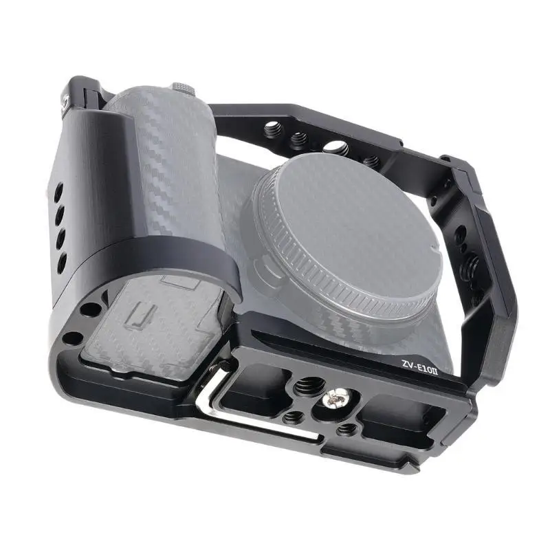 R53C Kamera Käfig 1/4 zoll Erweiterung Löcher Box Kalten Schnell Release Expansion Stabilisator für ZV-E10II – Detail 4