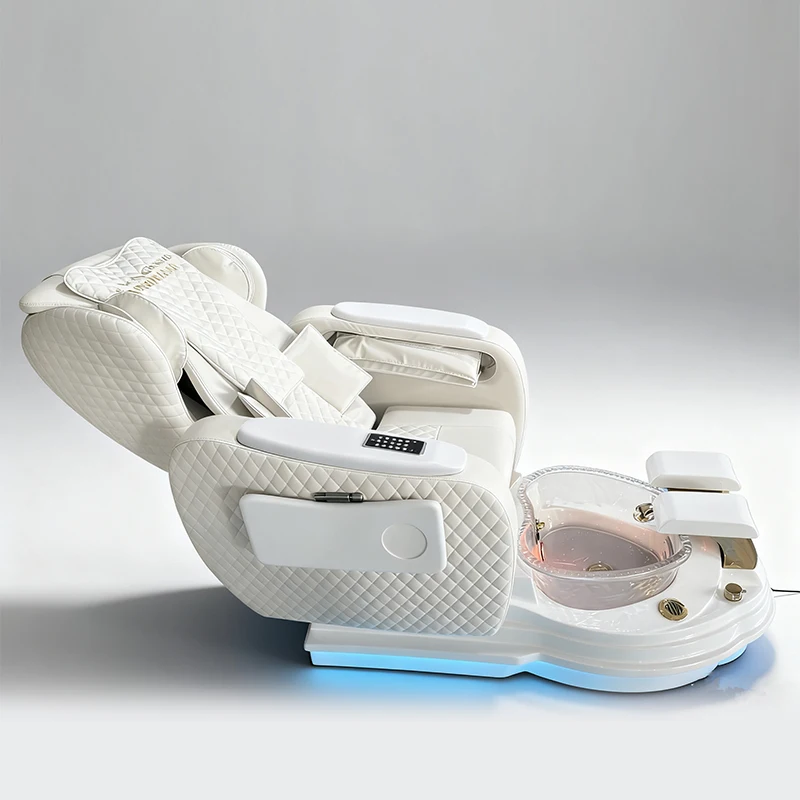 Keyunshi Electric Pedicure Chair with Foot Spa Tub & Massage Function, Luxury Salon SPA Chair with LED Light, Adjustable Footres - view 4