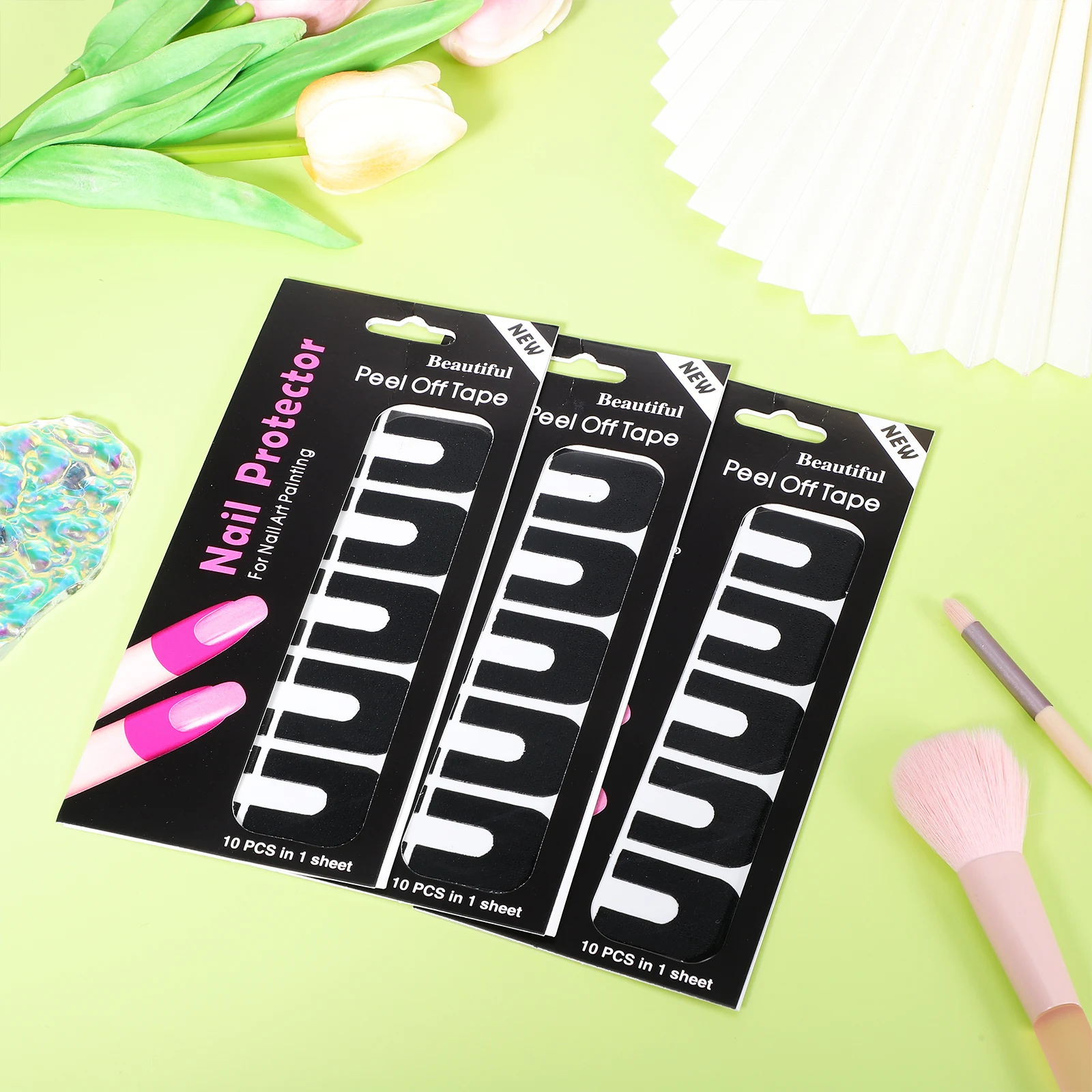 Nagellack-Schutz für Finger 100 Stück Aufkleber Schutzabdeckungen Spritzwassergeschützt Maniküre Nagelkunst-Werkzeuge Klebeband