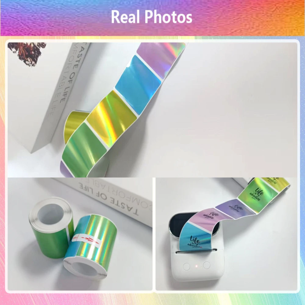 150 قطعة 50x50 مللي متر ذاتية اللصق الحراري لاصق بطاقة لاصقة لفة متوافق مع Phomemo M110 M220 M200 E210 P50 DETONG P1 WP952