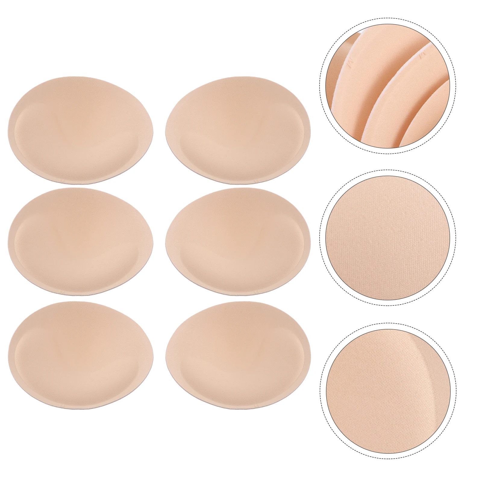 

3 Pairs Bra Chest Pad Eco-friendly Removable Sponge Sports Yoga Bikini Nursing Bras Lightweight Breathable Bra Inserts