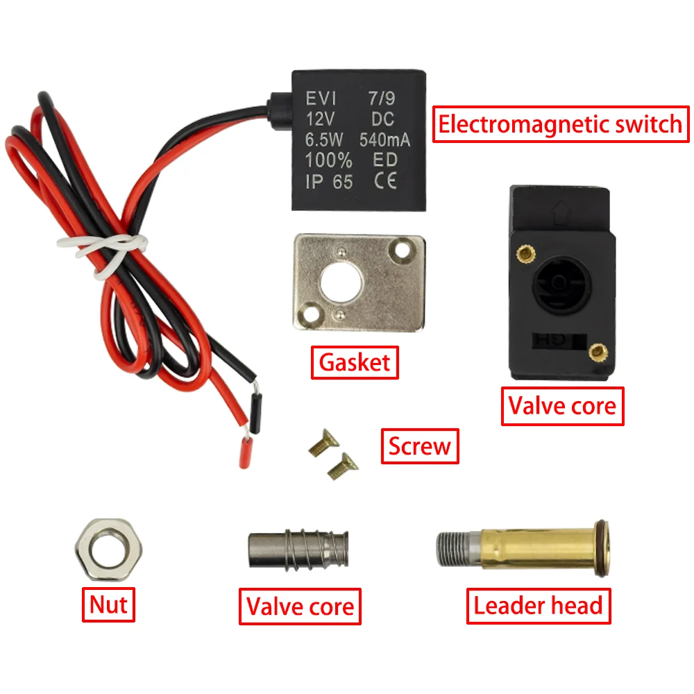 DC12V 24V AC110V 220V Normally Closed 1/4"Silent Oil Free Bidirectional NormallyClosed Pneumatic Solenoid Valve image 4