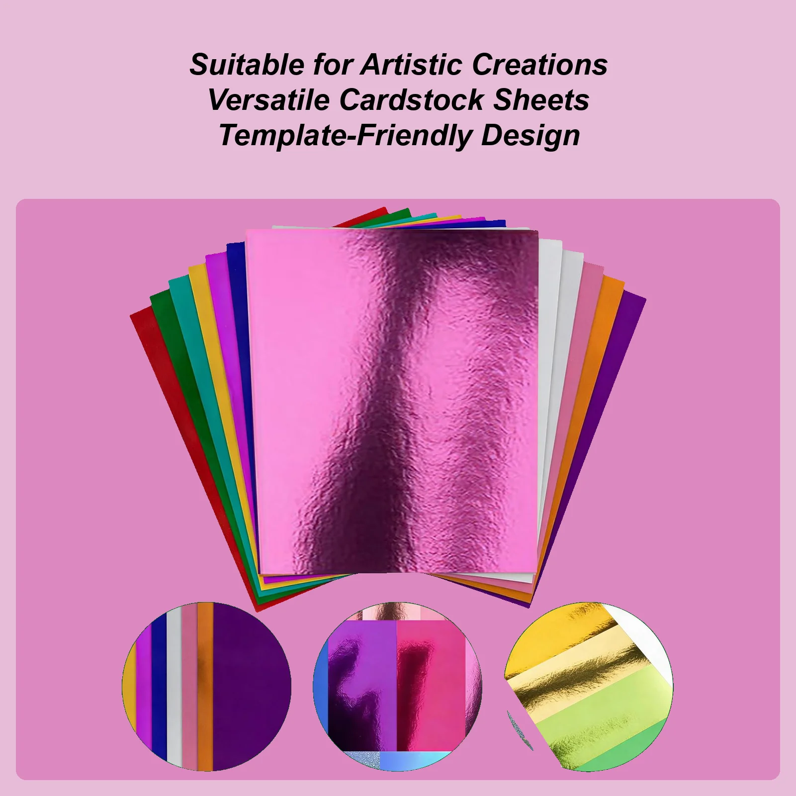 

Фольгированная картонная бумага, 50 листов, 8x12 дюймов, цветная блестящая картонная бумага для художественных проектов, скрапбукинга, свадьбы, дня рождения