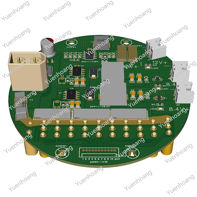 1PCS Underwater Robot High Current Integrated PDB Module 24V 100A Power Distribution Board for UUV/AUV/ROV DIY Modification