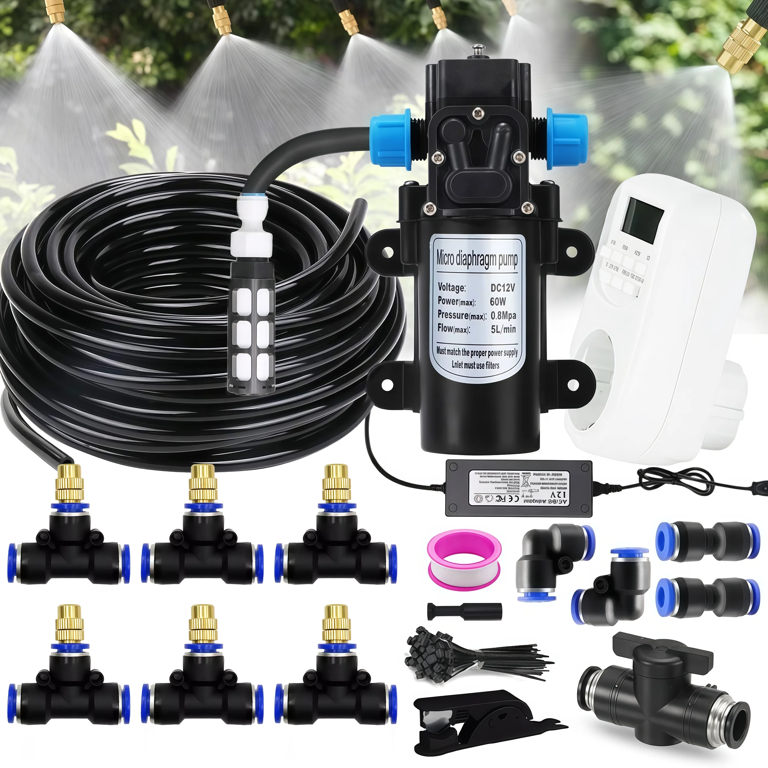 Smart Urban Garden - Kit de pulverización automático con bomba