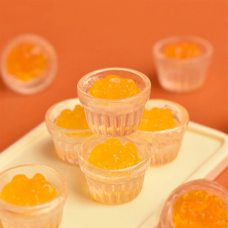 10pcs Dollhouse Miniature Food Play Scene Decoration Mini Strawberry Jam Mango Jam Doll Accessory Toys