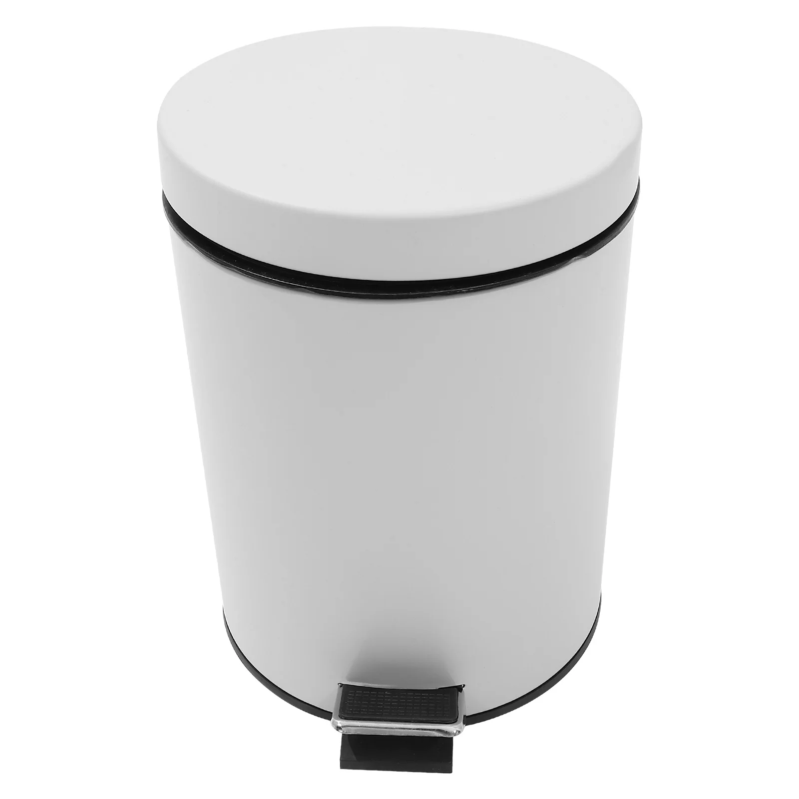 

Trash Bin 5L Foot Pedal Soft Close Lid Kitchen Bathroom Waste Basket Gray Office Garbage Can Step Container Bedroom Living Room