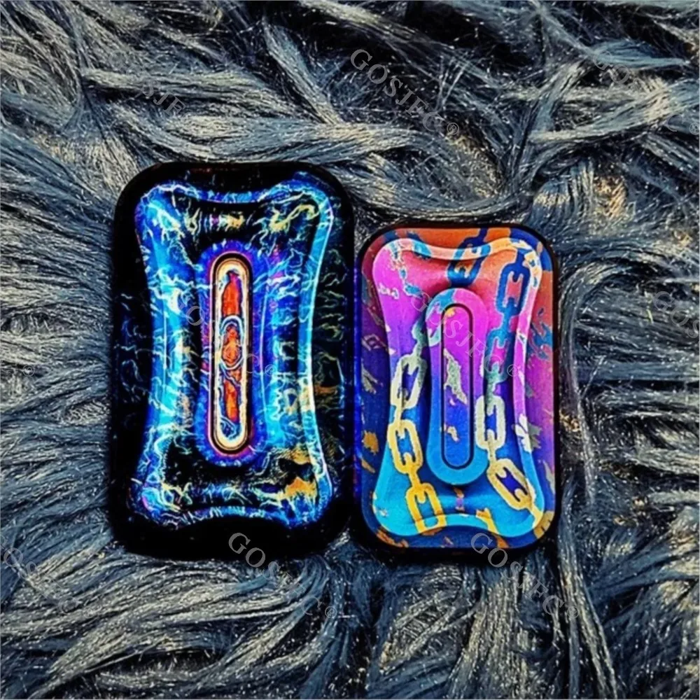 CaiNiao EDC Mini Sabonete Aço Inoxidável Titânio Ilimitado Empurrando Slider Fidget Brinquedos Para Adultos Brinquedo de Alívio do Estresse