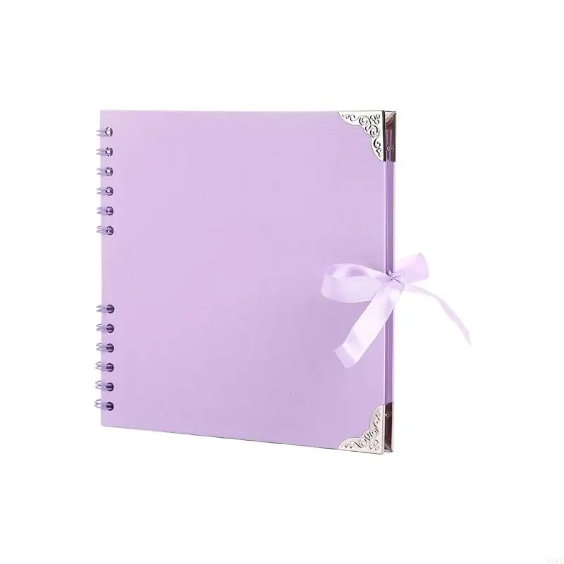 DIY Scrapbook Album 8Inch Square Paper Pages Memory Preservations Picture Book 55KF