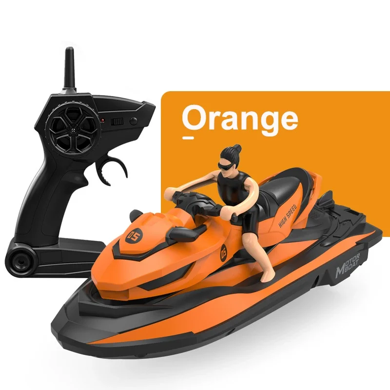 2.4G High Speed Remote Control Jet Ski Waterproof RC Doll LM13 Boat Low Battery Alarm Electric Water Sports Toy Gift For Kids