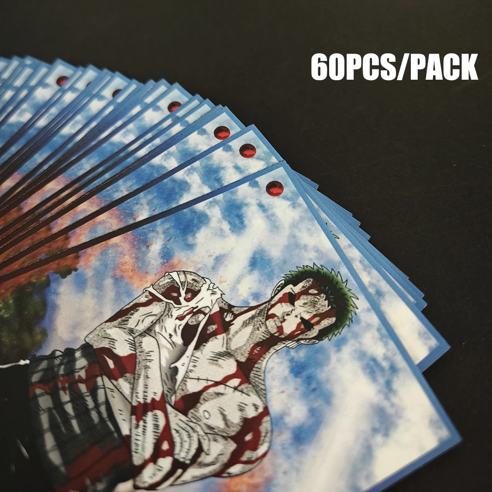 60pcs Card Sleeves 65x 90mm Compatible with YGO/ Magical/TCG/Trading Cards, Great Halloween Christmas Gift for Card Collectors