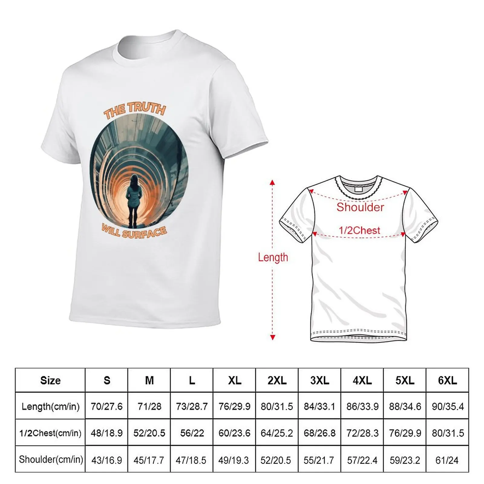 Silo- The Truth Will Surface T-Shirt All Match Basic Short Sleeve Top