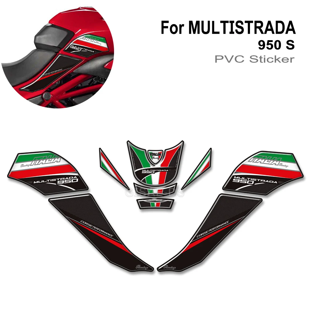 Per Ducati MULTISTRADA 950 S 950 S moto Gas olio combustibile Kit ginocchio serbatoio Pad Protector Sticker decalcomanie