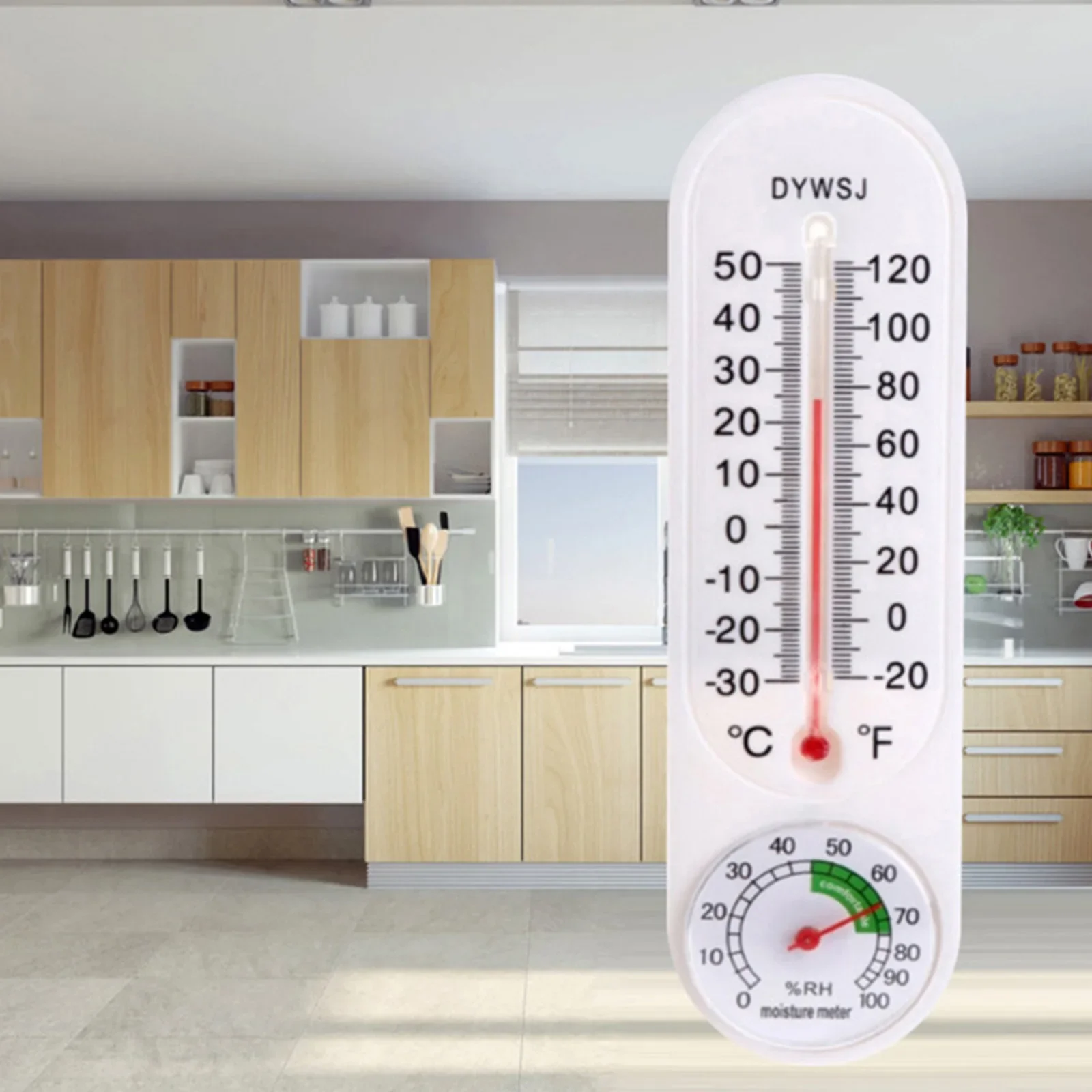 

Humidity Meter Breeding Thermometer -30~50°C 23 * 6cm 2PCS For Household Wall Hanging For Greenhouse Outdoor/Indoor Thermometer