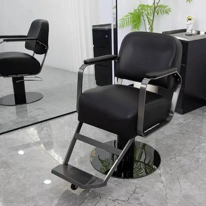 Round Barber Equipment Ergonomic Professional Beauty Chairs Salon Chair Luxury Armchairs For Barbershop Salon Furniture