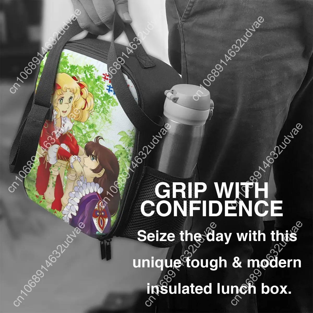 Candy Candy Insulated Lunch Bags for Women Anime Manga Cartoon Girl Resuable Thermal Cooler Food Bento Box School