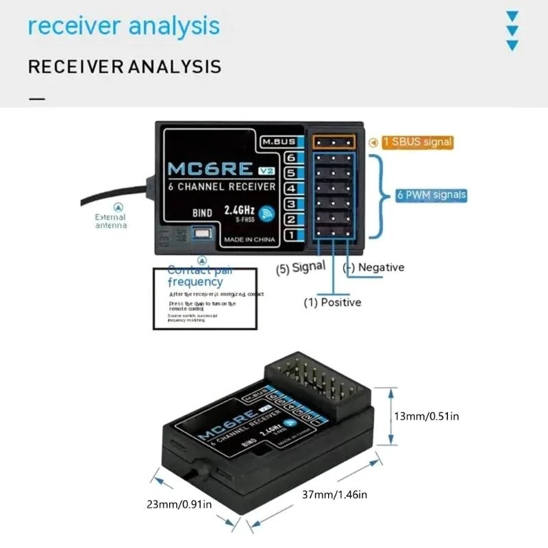 090F مستقبل طائرة خفيفة الوزن MC6RE MC7RB للرحلات المثلى