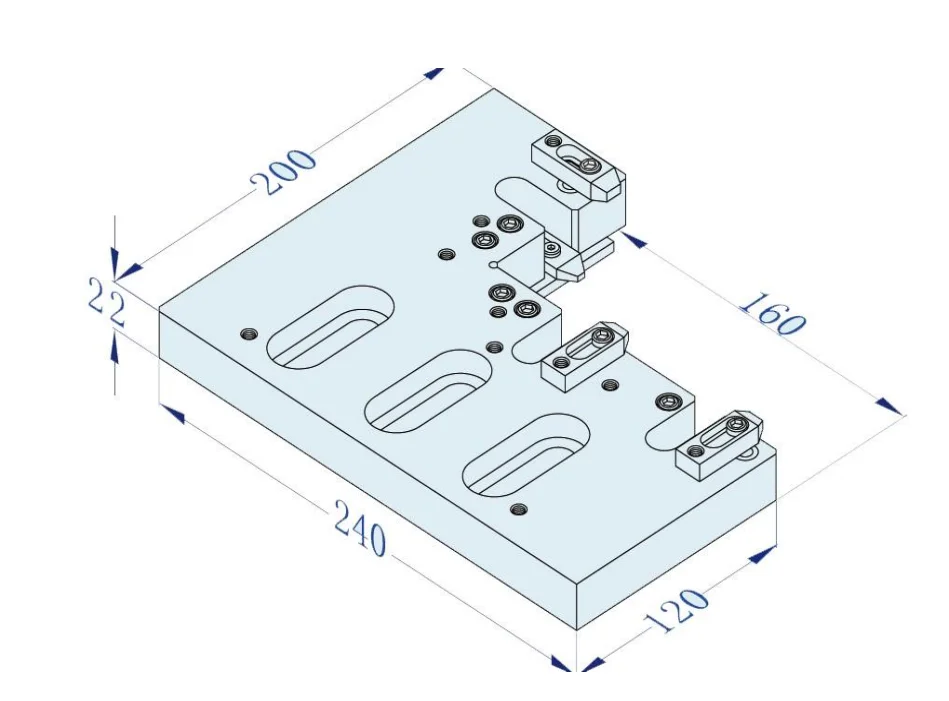 Make  Precision  Stainless Steel Manual  square Vise for Wire Edm Clamping   HE-V06610