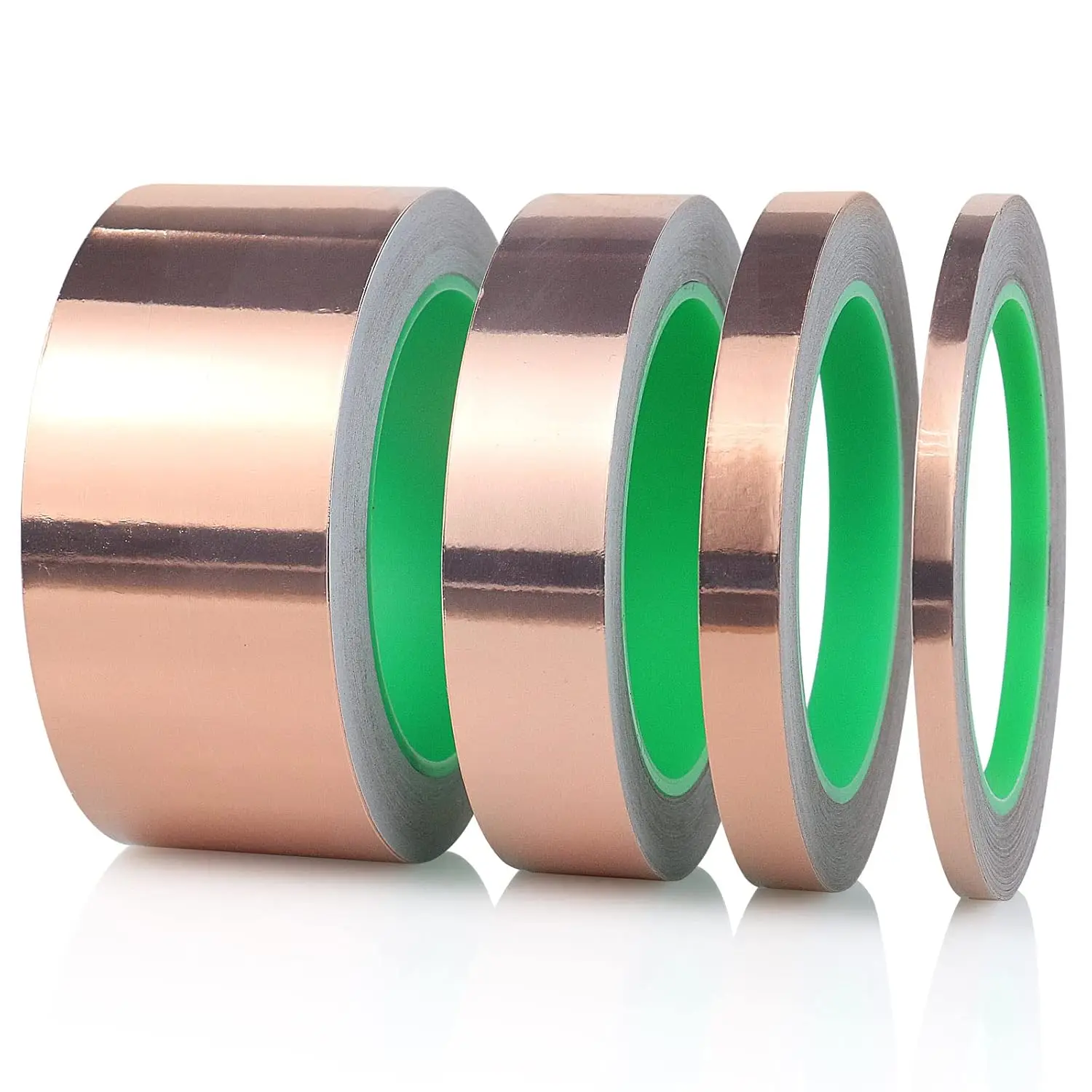 Adhesive Conductive Copper Foil Tape 5/6/8/10/15/20/25/30/35/40/45/50mm Single/Double Sided Conduct Copper Foil Tapes Length 20M