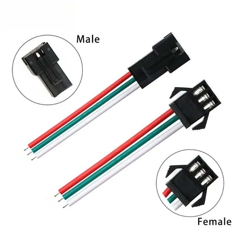 

2Pin 3Pin 4Pin 5Pin 6Pin led Connector Male/female JST SM 2 3 4 5 6Pin Plug Connector Wire Cable for Led Strip Light Lamp Driver