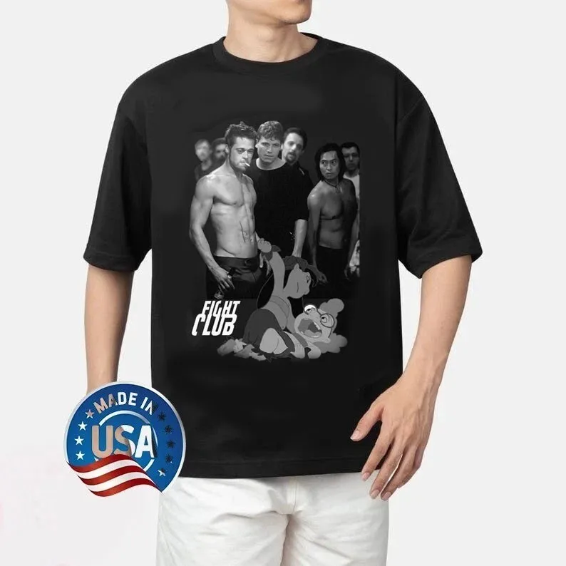 New!!! Fight Club Ft Lilo Black T-shirt