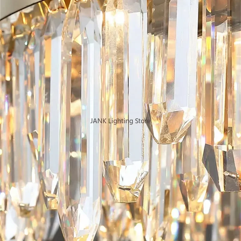 Imagem -06 - Lustre de Cristal de Luxo para Quarto Luz Pendente para Sala de Jantar Iluminação Led Interna Simples Lâmpadas Decorativas High-end Novo