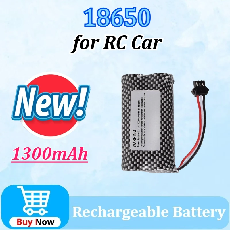 

7.4V 1300mAh SM3P Rechargeable Battery for Watch Gesture Sensing Twisted RC Stunt Car 18650 7.4V 2S Li-ion Battery for RC Cars