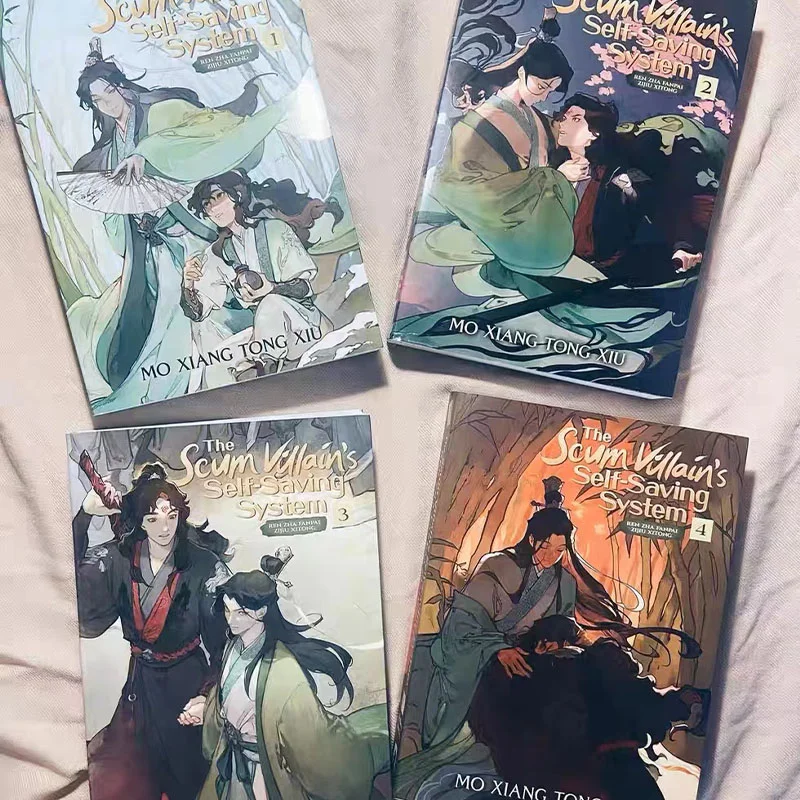 4books The Scum Villain’s Self-Saving System 1-4 Vol Ren Zha Fanpai Zijiu Xitong Manga Comic Novel Fantasy Books English Version