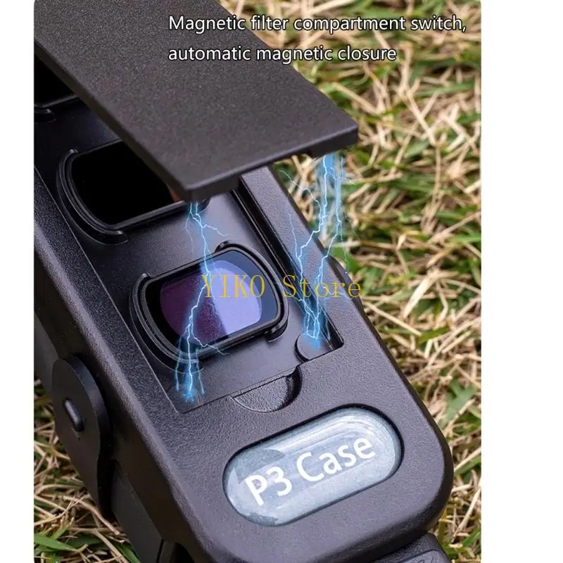 K32C Screen Protectors for Pocket 3 Camera Filter Compartment Anti Scratch Anti Impact and Portable Carry Straps