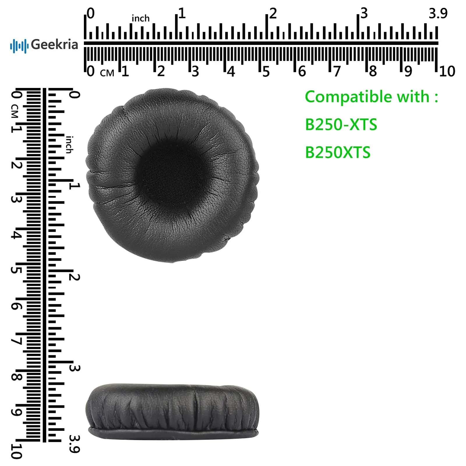 Couro substituição Headphone almofada com microfone, Headset acessórios, compatível com VXI BlueParrott, B250-XT, B250-XTS