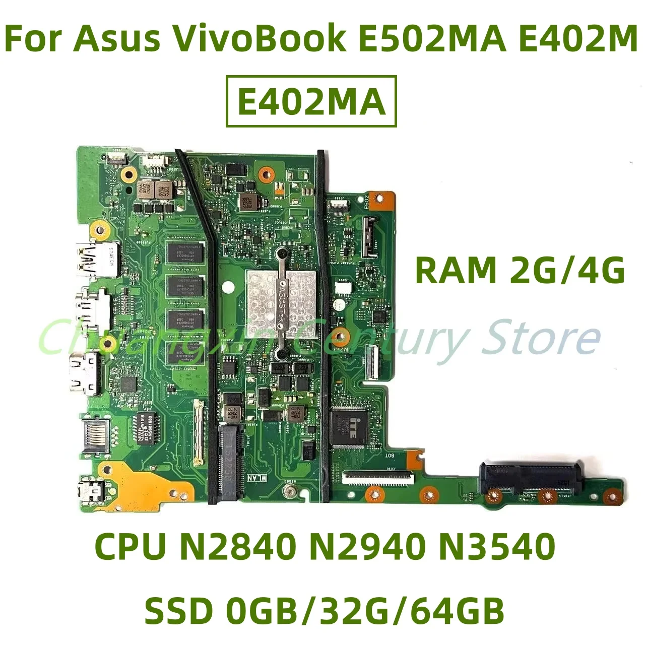 

Материнская плата E402MA для ноутбука Asus VivoBook E502MA E402M E502M с процессором N2840 N2940 N3540 RAM 2 ГБ/4 ГБ SSD 0 ГБ/32 ГБ/64 ГБ 100% тест