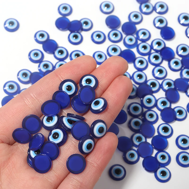 6-10mm50szt, 12-16mm30szt, 18/20mm20szt Blue Eye Resin Turkish Eyes Amulet Luźne koraliki do bibelotów DIY Bransoletka Akcesoria — zdjęcie 5