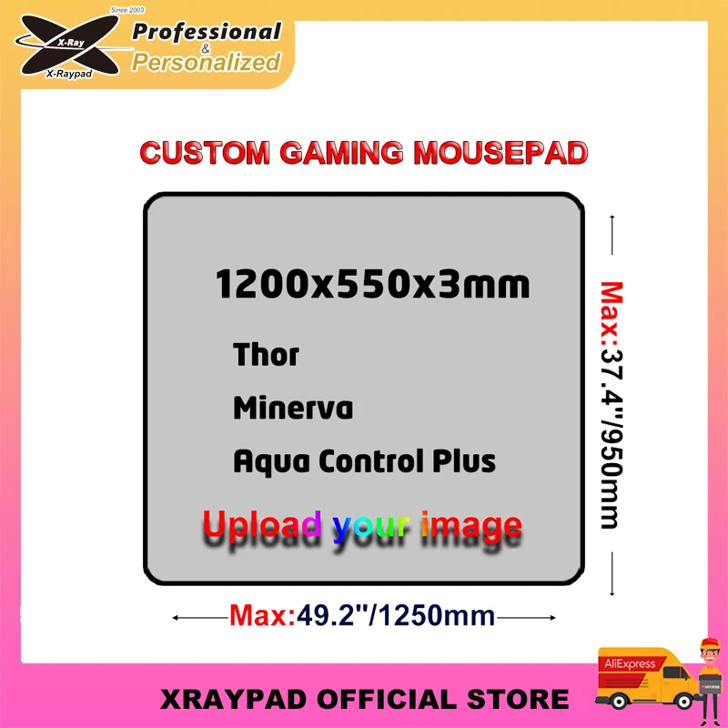 1200x550x3mm Custom X-raypad Thor/Minerva/ AC+ Mouse Pad Free Stitch Desk Mat