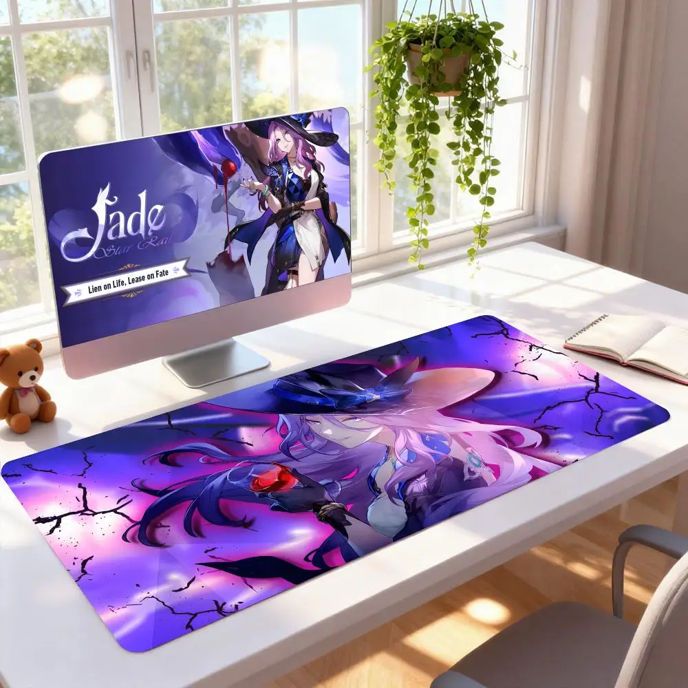 

Honkai Star Rail Jade Mouse Pad Rubber Computer Laptop Official Game Super Colored Print Aesthetic Pretty Fashion Luxury Mat